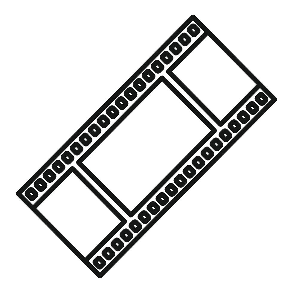 camera film icoon schets vector. strip haspel vector