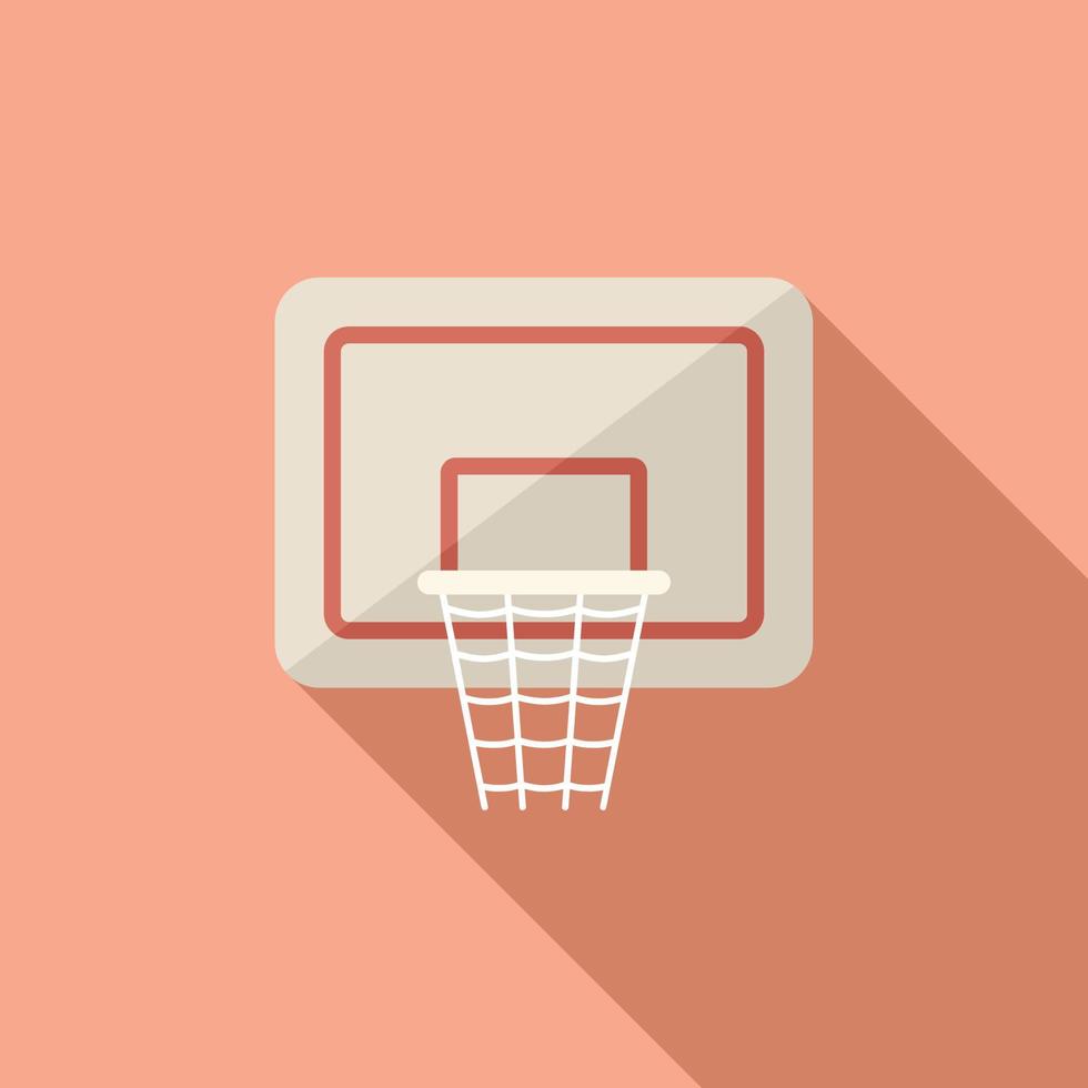 basketbal bord icoon vlak vector. school- sport vector