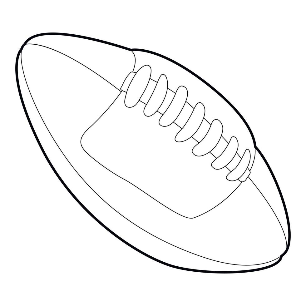 rugby bal icoon, schets stijl vector