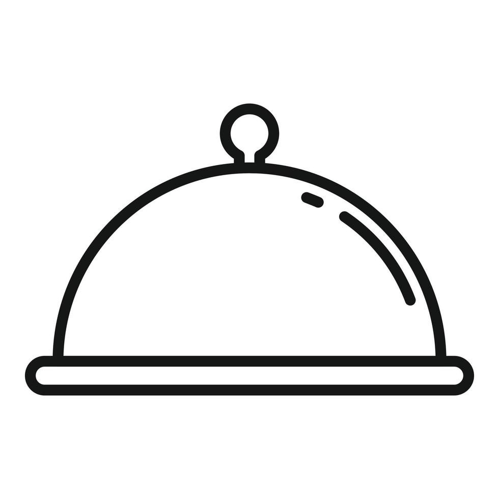 vliegmaatschappij voedsel dienblad icoon schets vector. vlak trolley vector