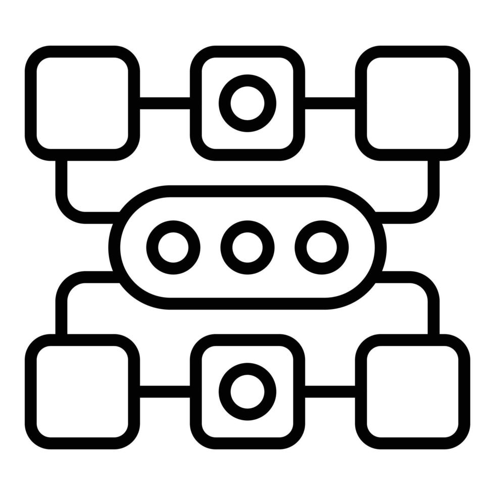 workflow wiel icoon schets vector. stromen systeem vector