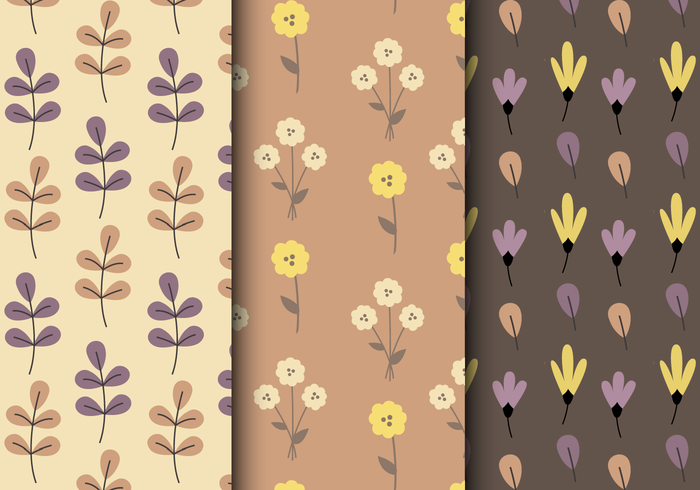 Gratis Herfst Bloemenpatroon vector