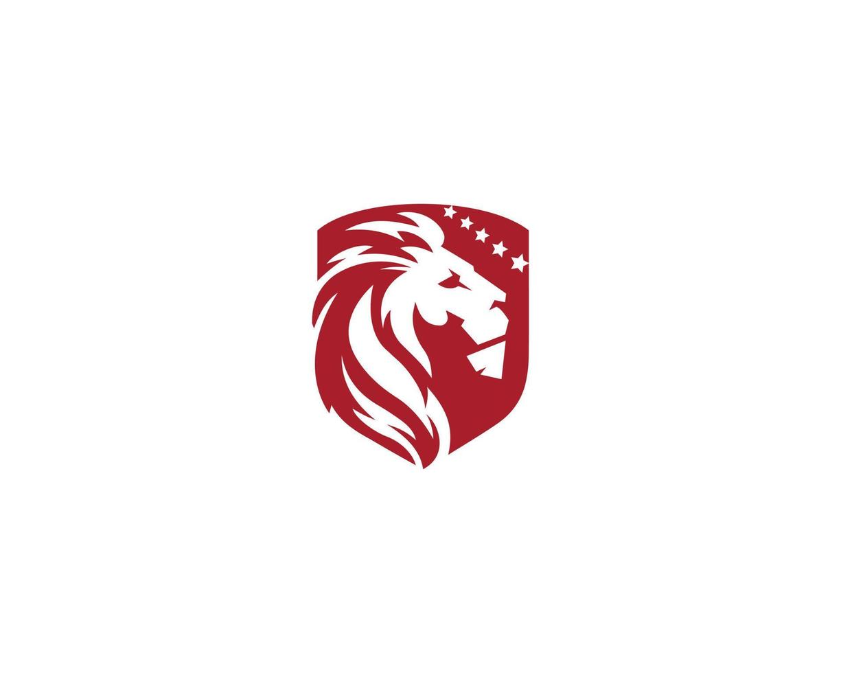 creatief Koninklijk leeuw schild logo ontwerp premie koning dier hoofd insigne vector illustratie.