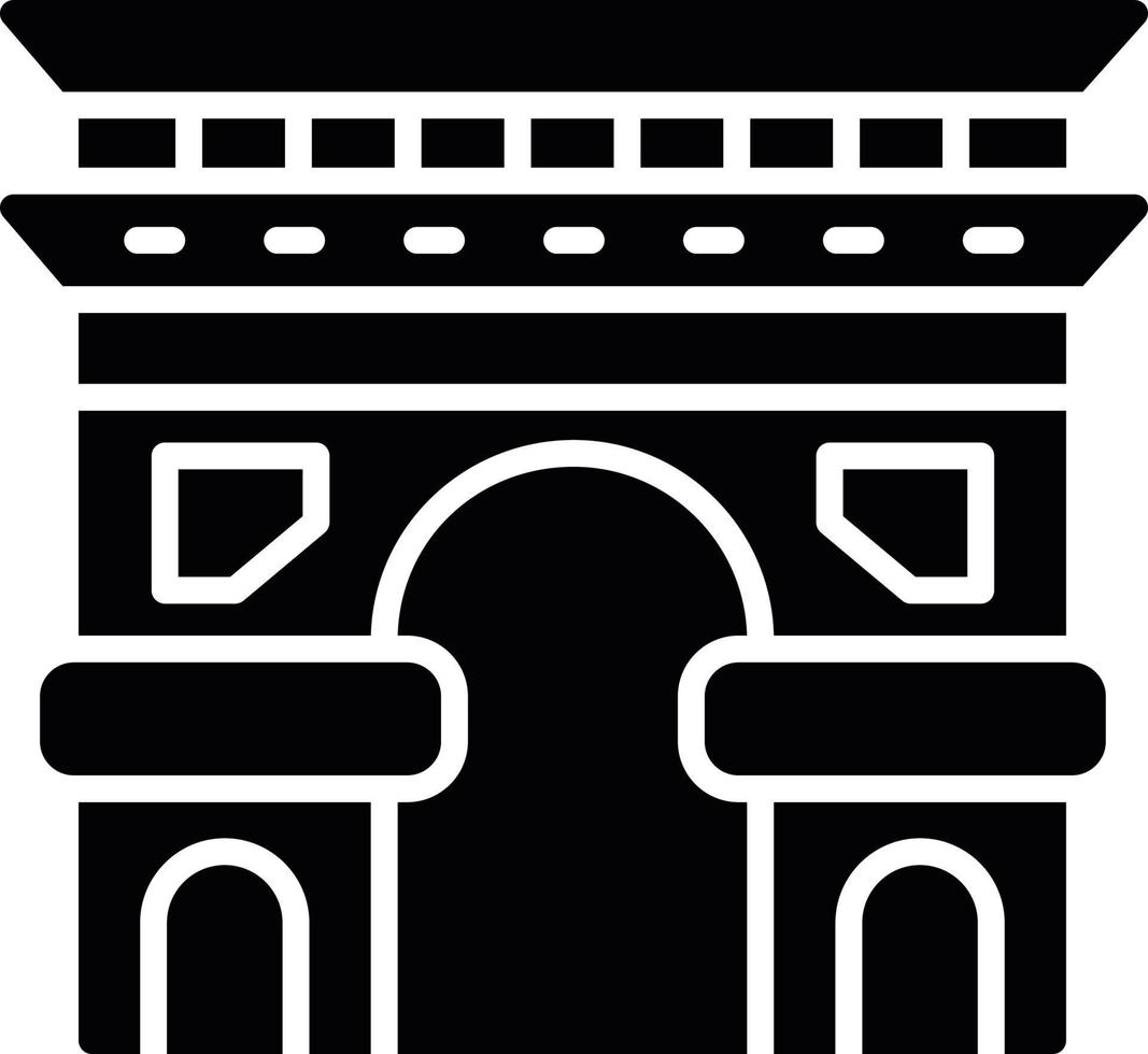 boog de triomphe creatief icoon ontwerp vector