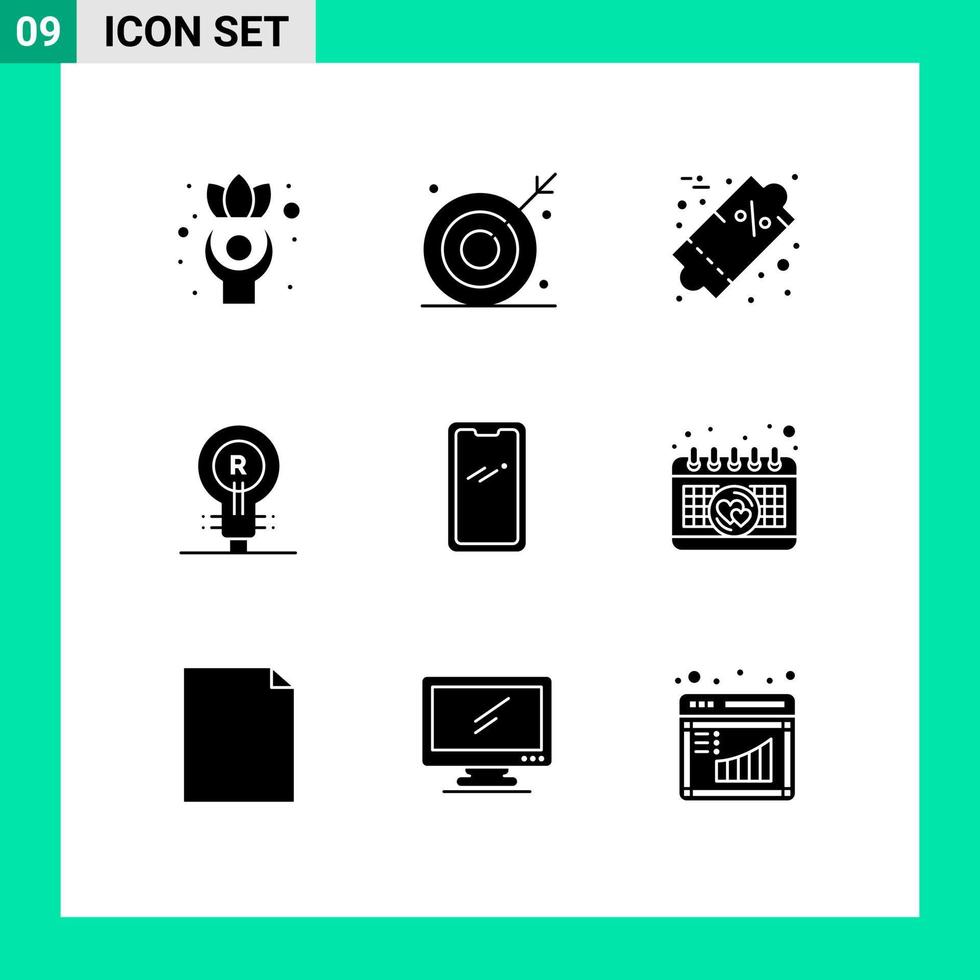 9 creatief pictogrammen modern tekens en symbolen van idee concept het schieten merk uitverkoop bewerkbare vector ontwerp elementen