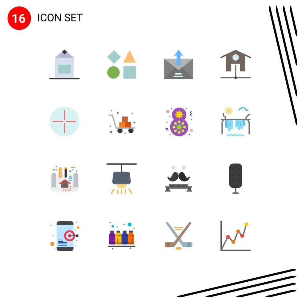 mobiel koppel vlak kleur reeks van 16 pictogrammen van symbolen oude handel Wifi netwerk bewerkbare pak van creatief vector ontwerp elementen