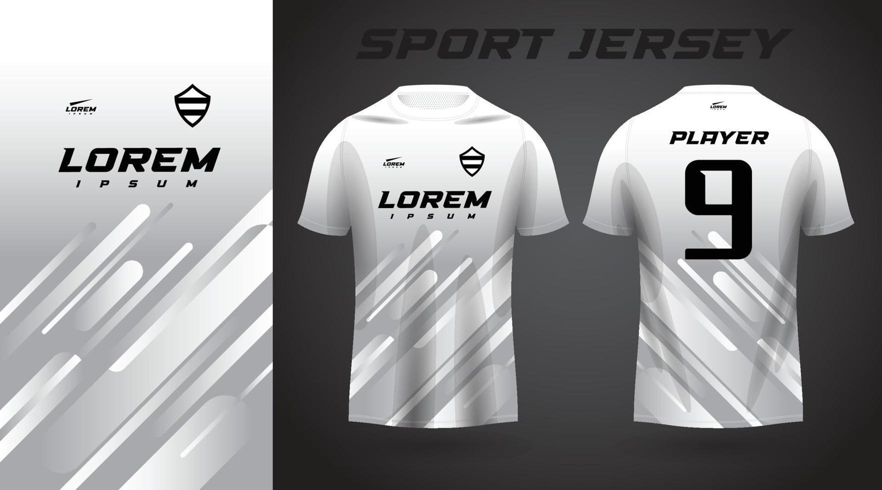 wit t-shirt sport jersey ontwerp vector