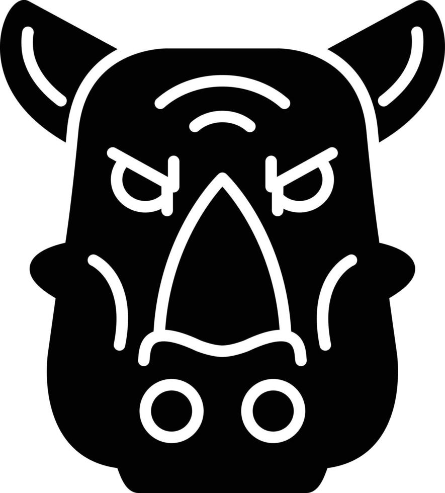 neushoorn creatief icoon ontwerp vector