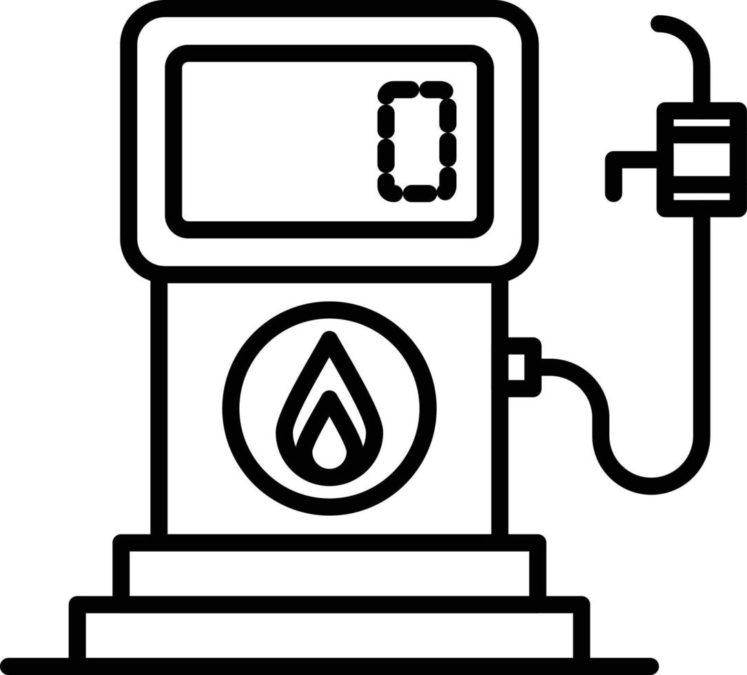 benzine station creatief icoon ontwerp vector