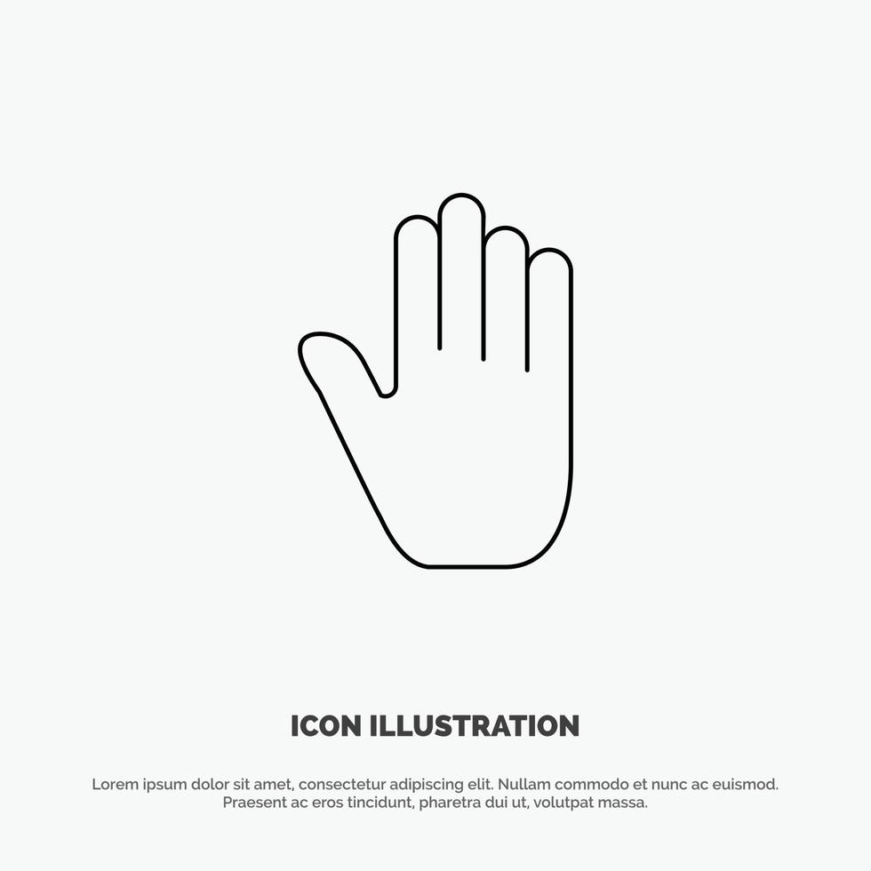 lichaam taal gebaren hand- koppel lijn icoon vector