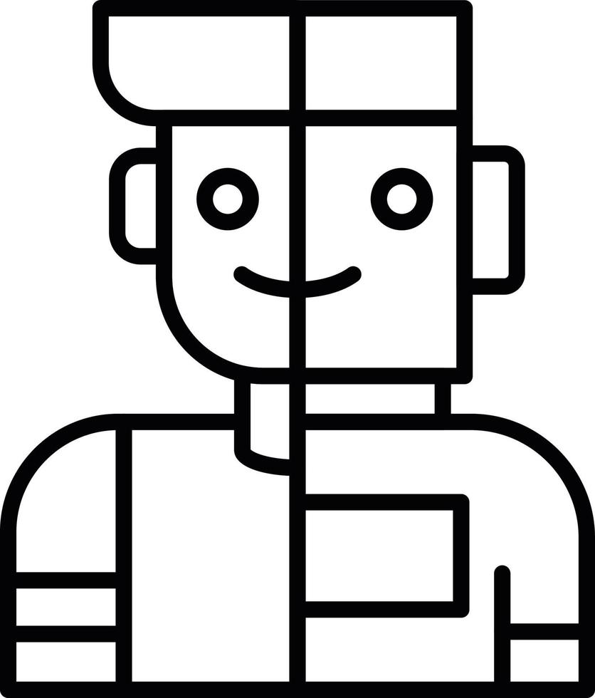 humanoid creatief icoon ontwerp vector