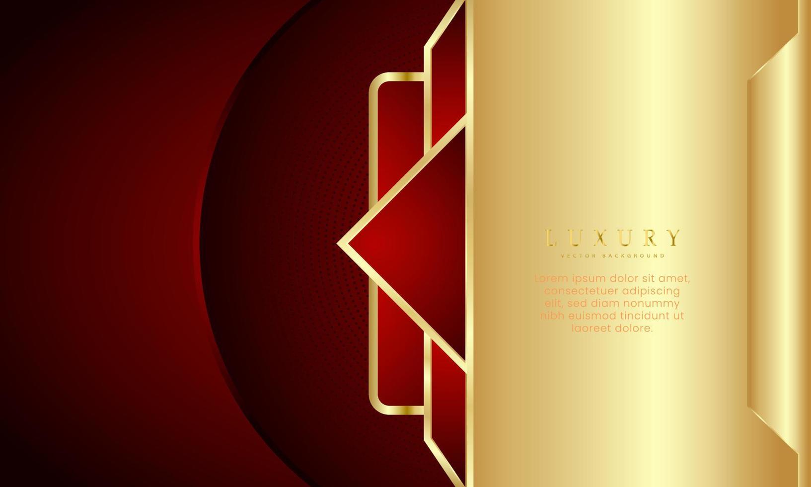 abstract donker rood met gouden lijn technologie achtergrond, modern futuristische behang, solide textuur, diep futuristische achtergronden. vector