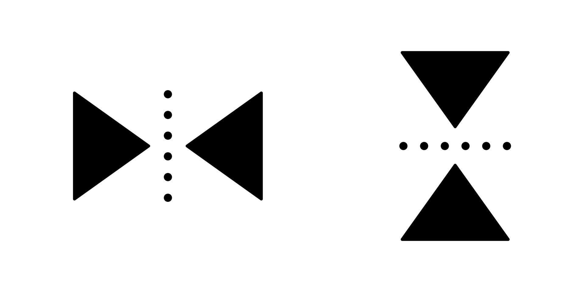 omdraaien horizontaal en omdraaien verticaal pictogrammen in vlak stijl ontwerp geïsoleerd Aan wit achtergrond. vector