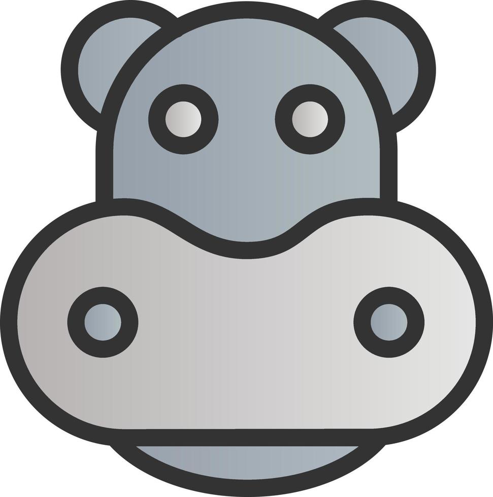 nijlpaard vector icoon ontwerp