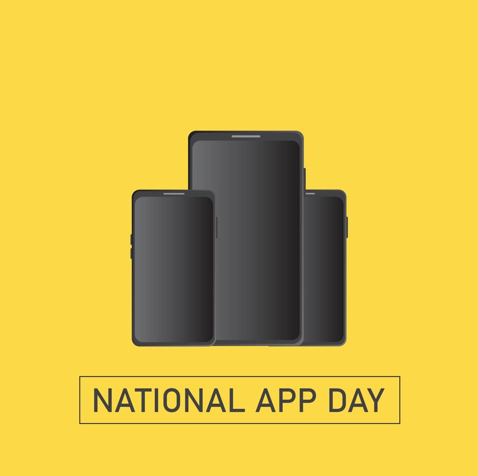 vector illustratie van nationaal app dag. gemakkelijk en elegant ontwerp