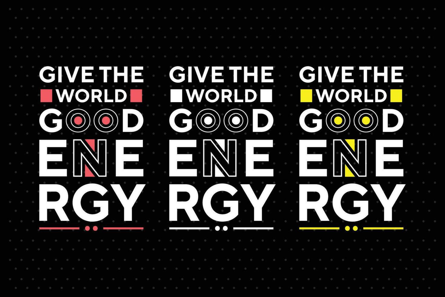 geven de wereld mooi zo energie tekst effect het beste typografie t-shirt ontwerp vector