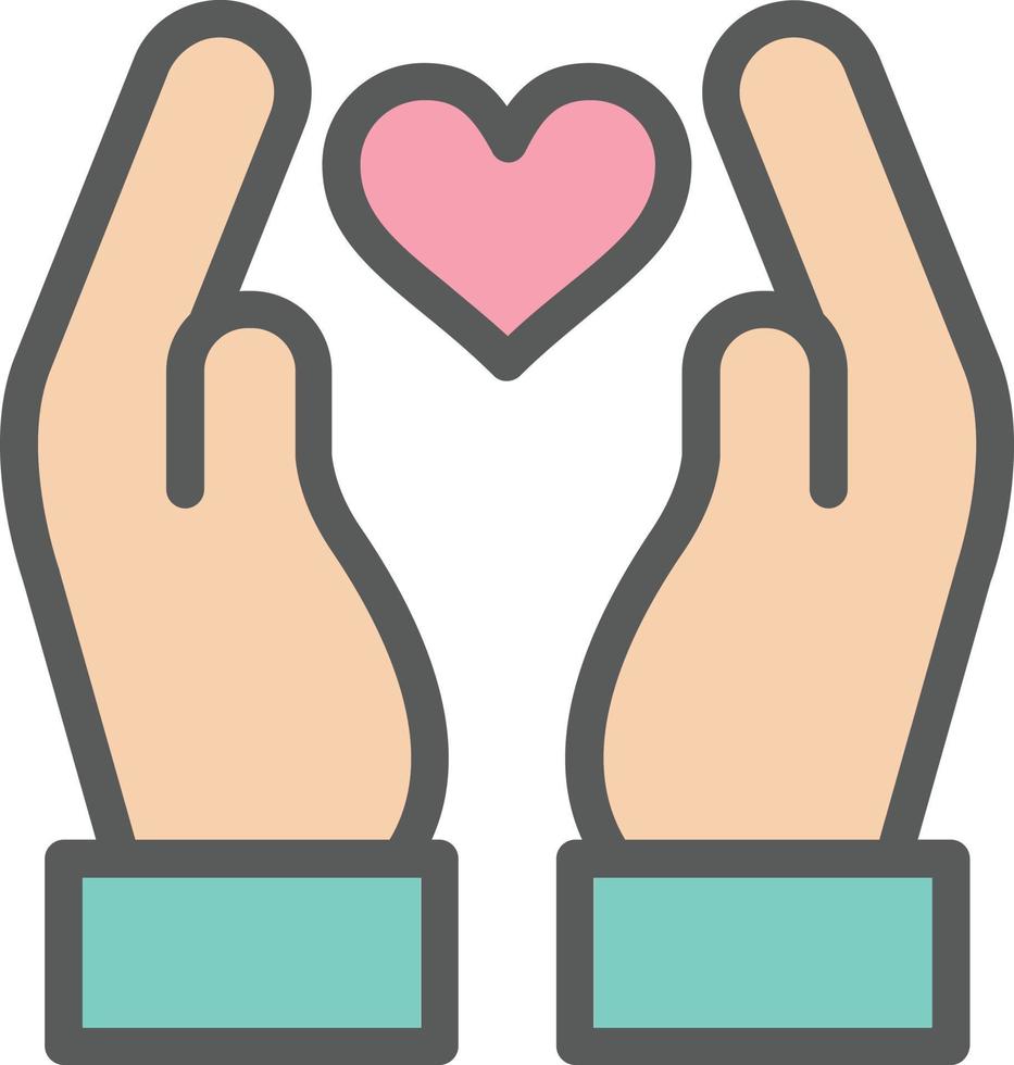 hand- Holding hart vector icoon ontwerp