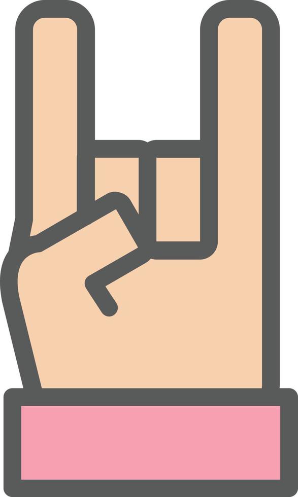 hand- rots vector icoon ontwerp