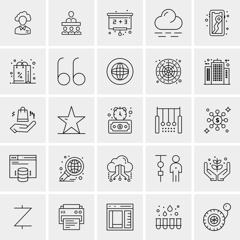 25 universeel bedrijf pictogrammen vector creatief icoon illustratie naar gebruik in web en mobiel verwant project