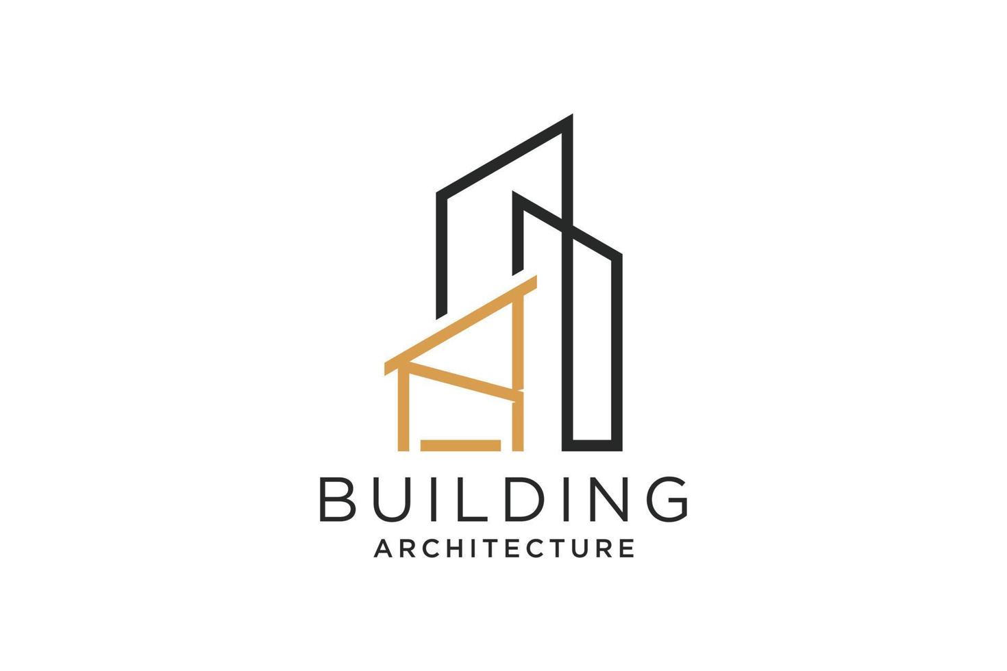 brief r voor echt landgoed verbouwing logo. bouw architectuur gebouw logo ontwerp sjabloon element. vector