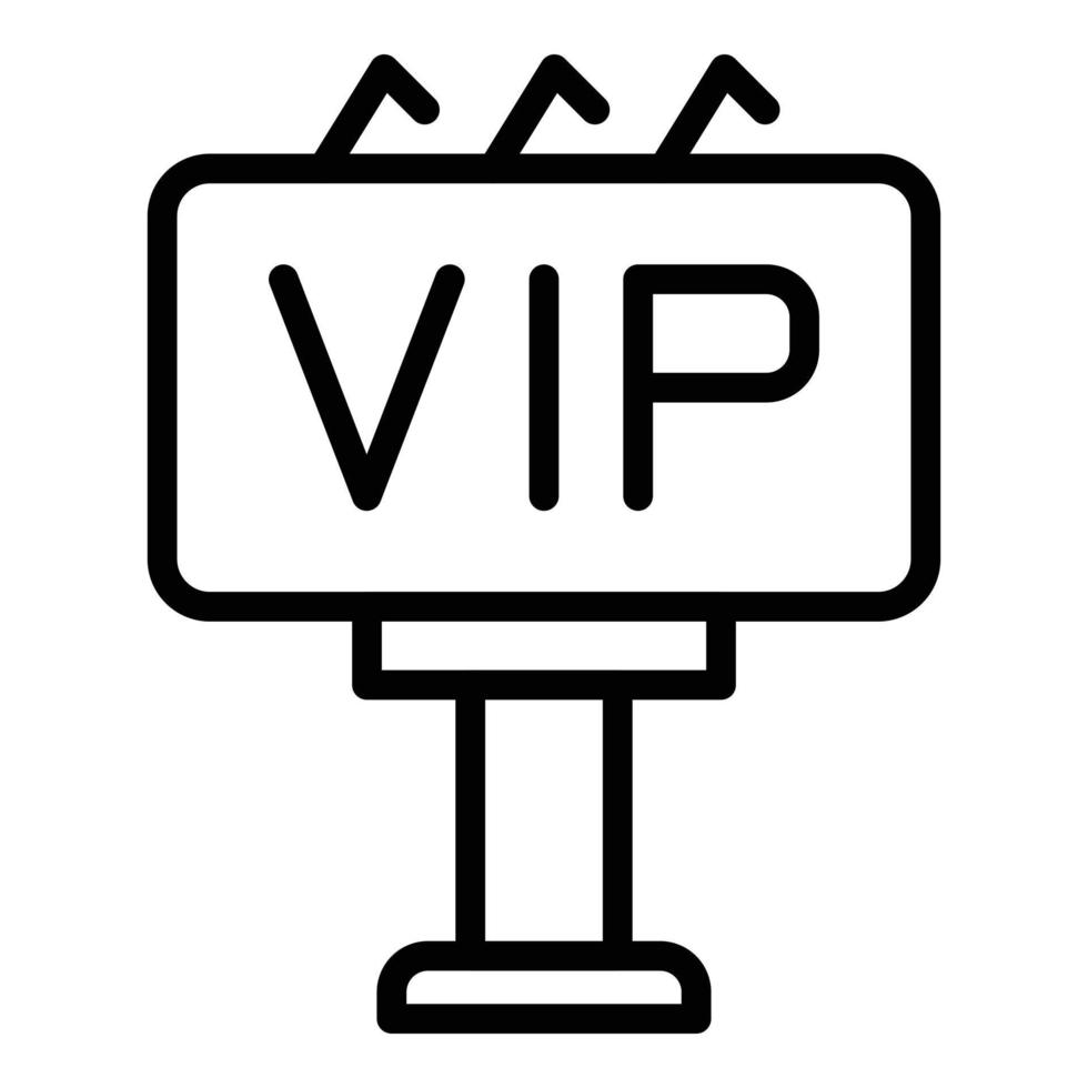 vip evenement aanplakbord icoon schets vector. partij muziek- vector