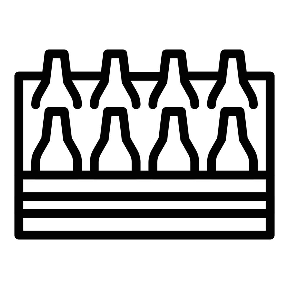 bier doos icoon schets vector. fabriek werkwijze vector