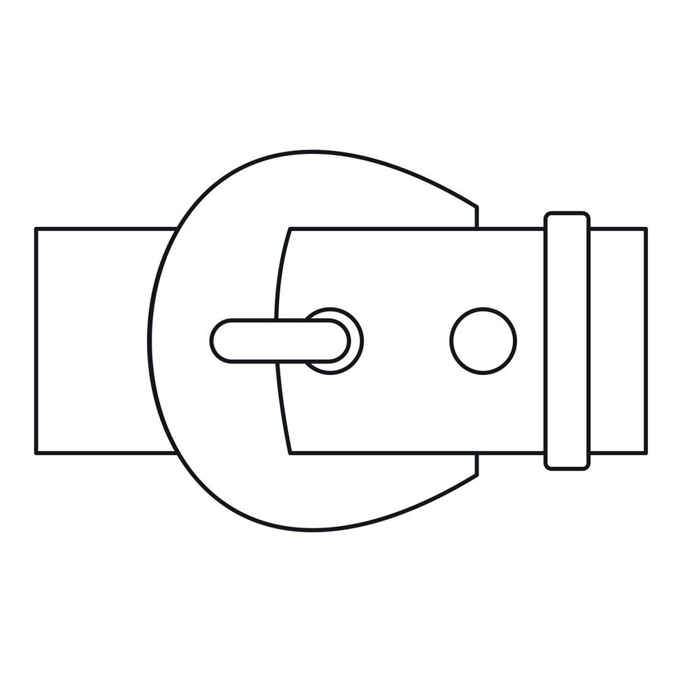 metaal gesp icoon, schets stijl vector