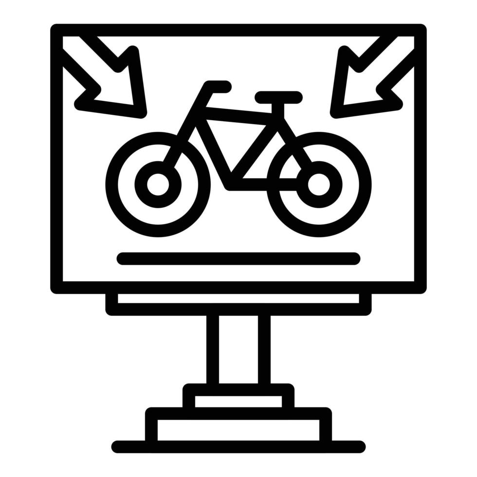 fiets banier icoon schets vector. fiets parkeren vector