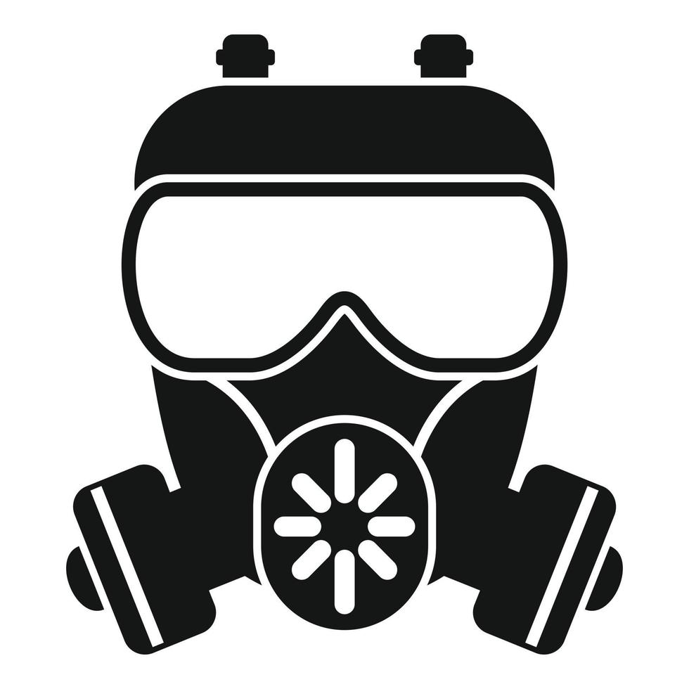 Gevaar gas- masker icoon gemakkelijk vector. giftig lucht vector