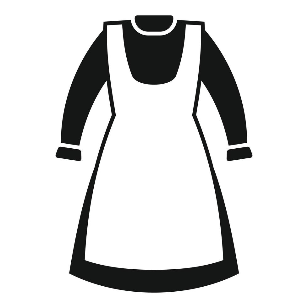 lang jurk uniform icoon gemakkelijk vector. mode meisje vector