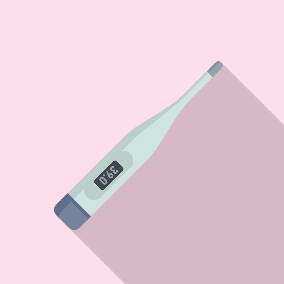 digitaal thermometer icoon vlak vector. medisch koorts vector