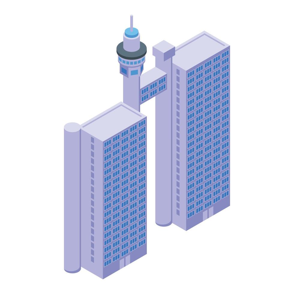 lucht gebouw icoon isometrische vector. Servië reizen vector