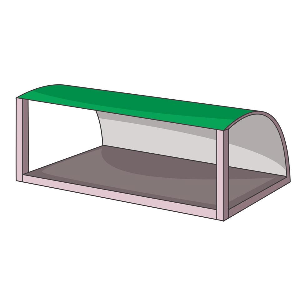 paviljoen voor de trein station of bus hou op icoon vector