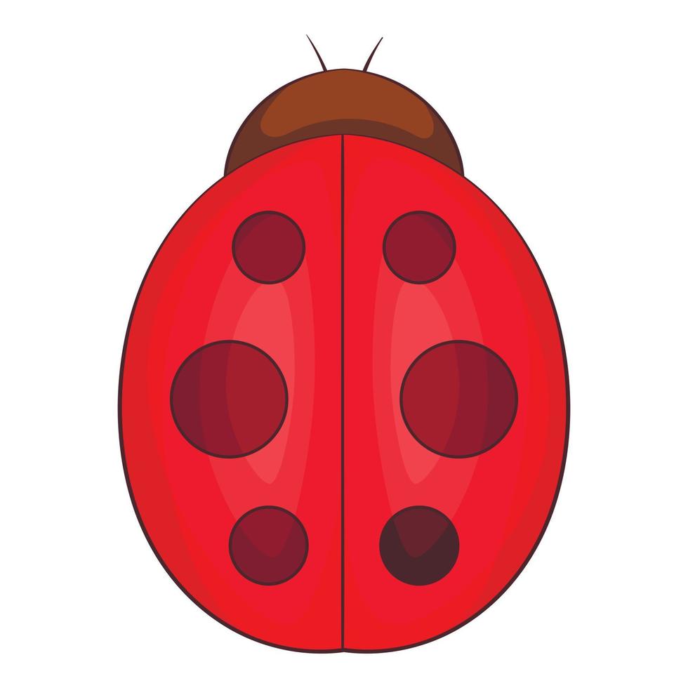 lieveheersbeestje icoon, tekenfilm stijl vector