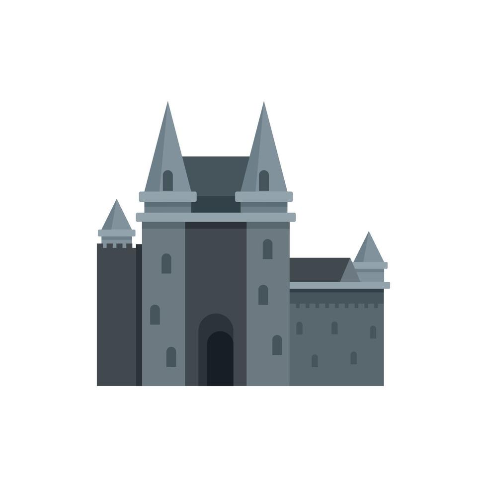 Frankrijk kasteel icoon vlak geïsoleerd vector