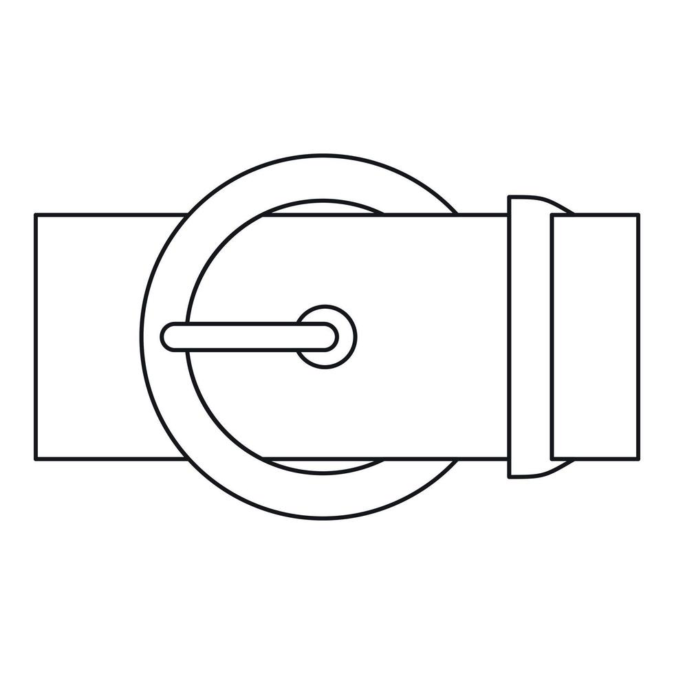 ronde gesp icoon, schets stijl vector