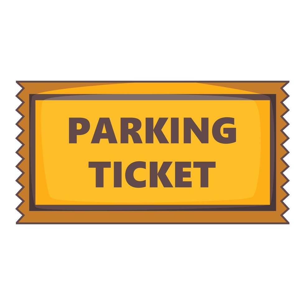 parkeren ticket icoon, tekenfilm stijl vector