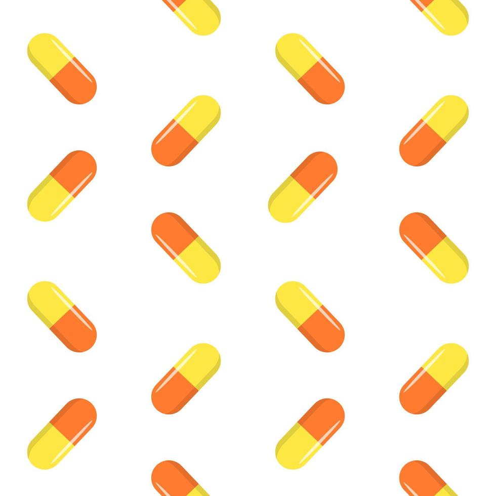 naadloos patroon met pillen en capsules vector