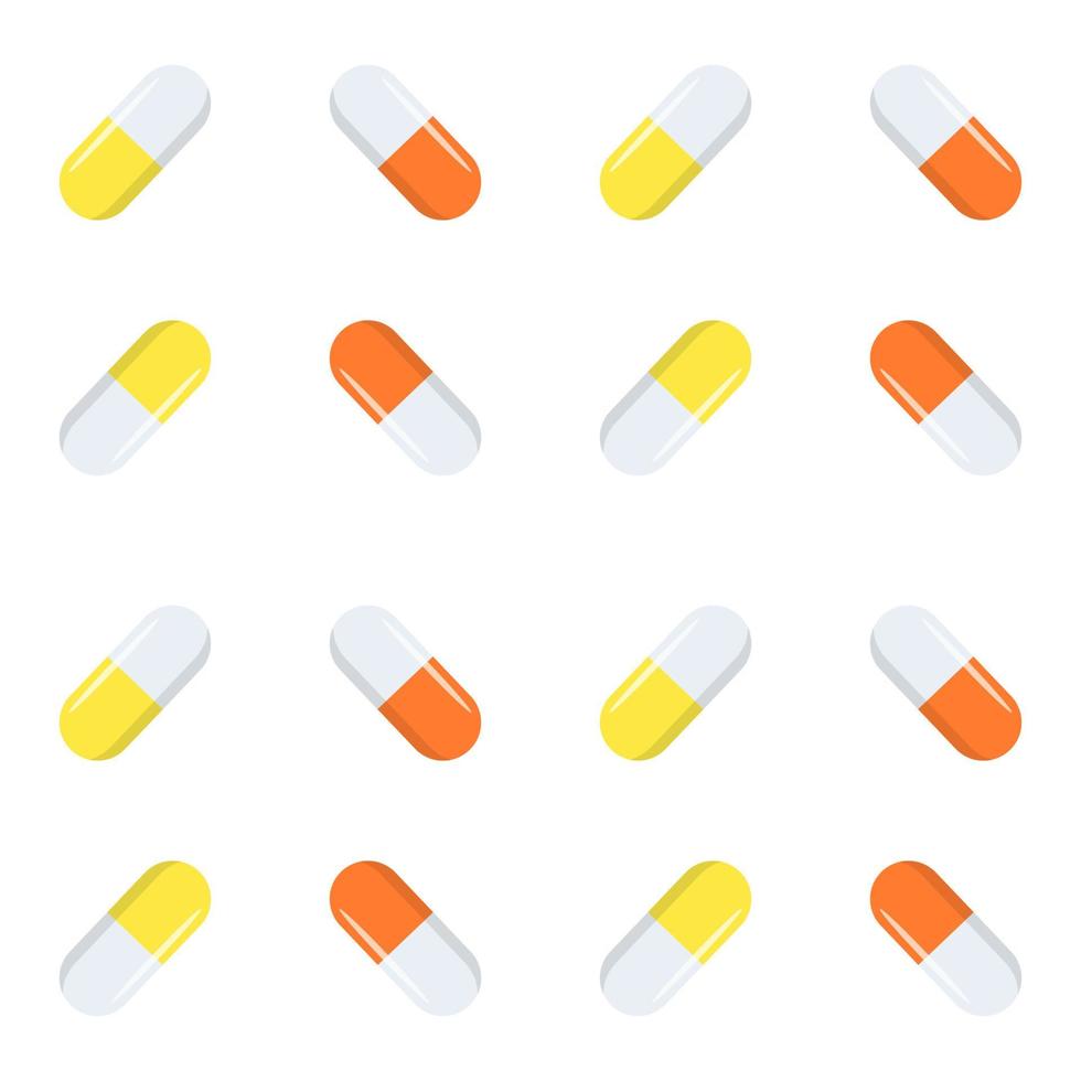 naadloos patroon met pillen en capsules vector