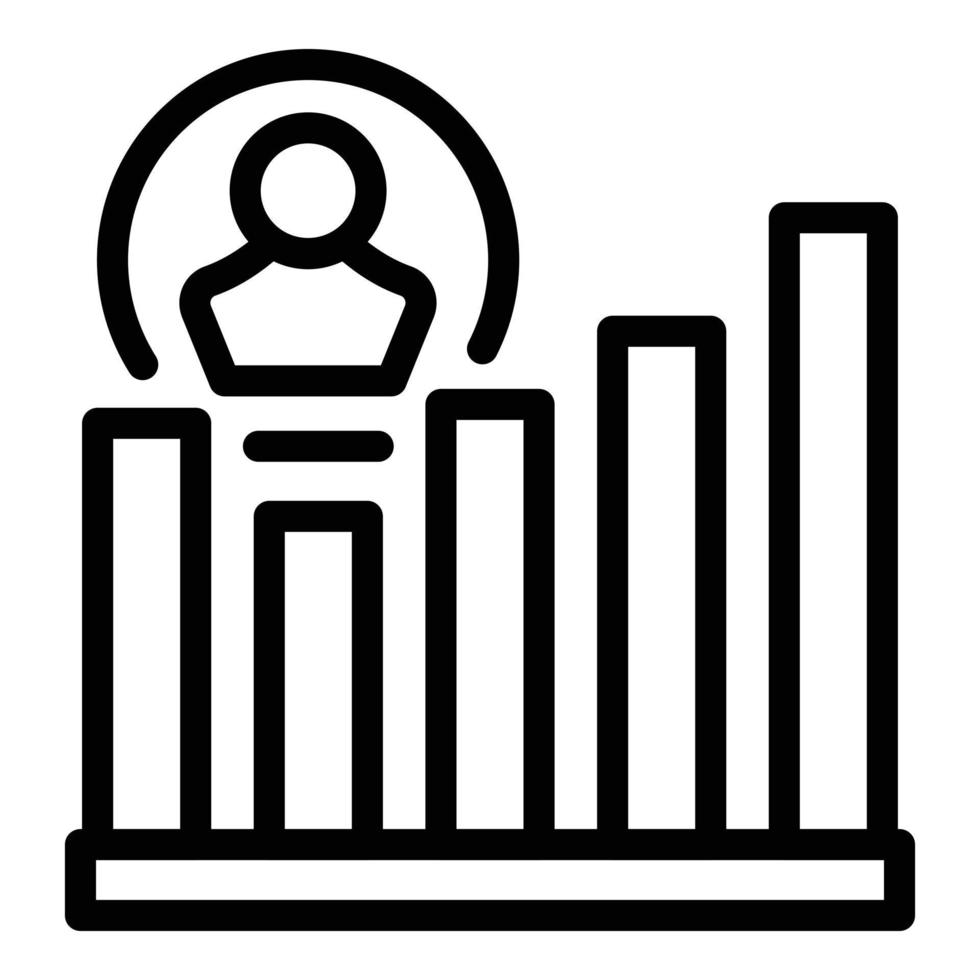 diagram manager icoon schets vector. groep bedrijf vector