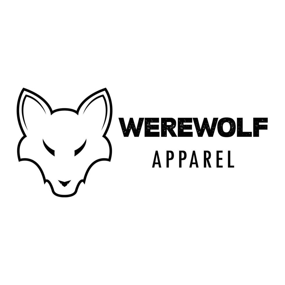 weerwolf logo de illustratie vector