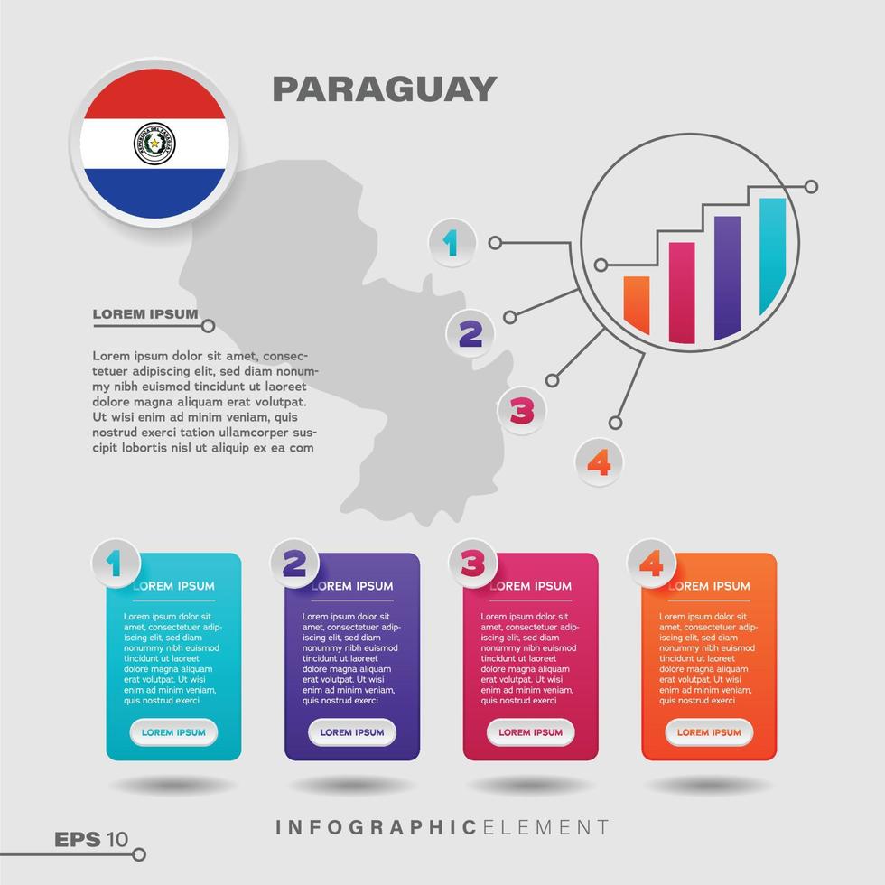 Paraguay tabel infographic element vector
