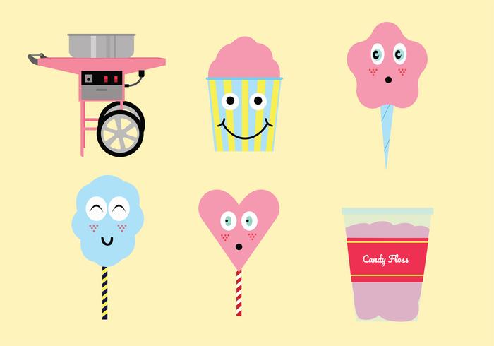 Candy floss vector pack