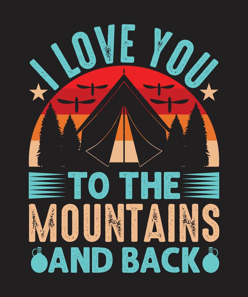 camping t-shirt ontwerp vector