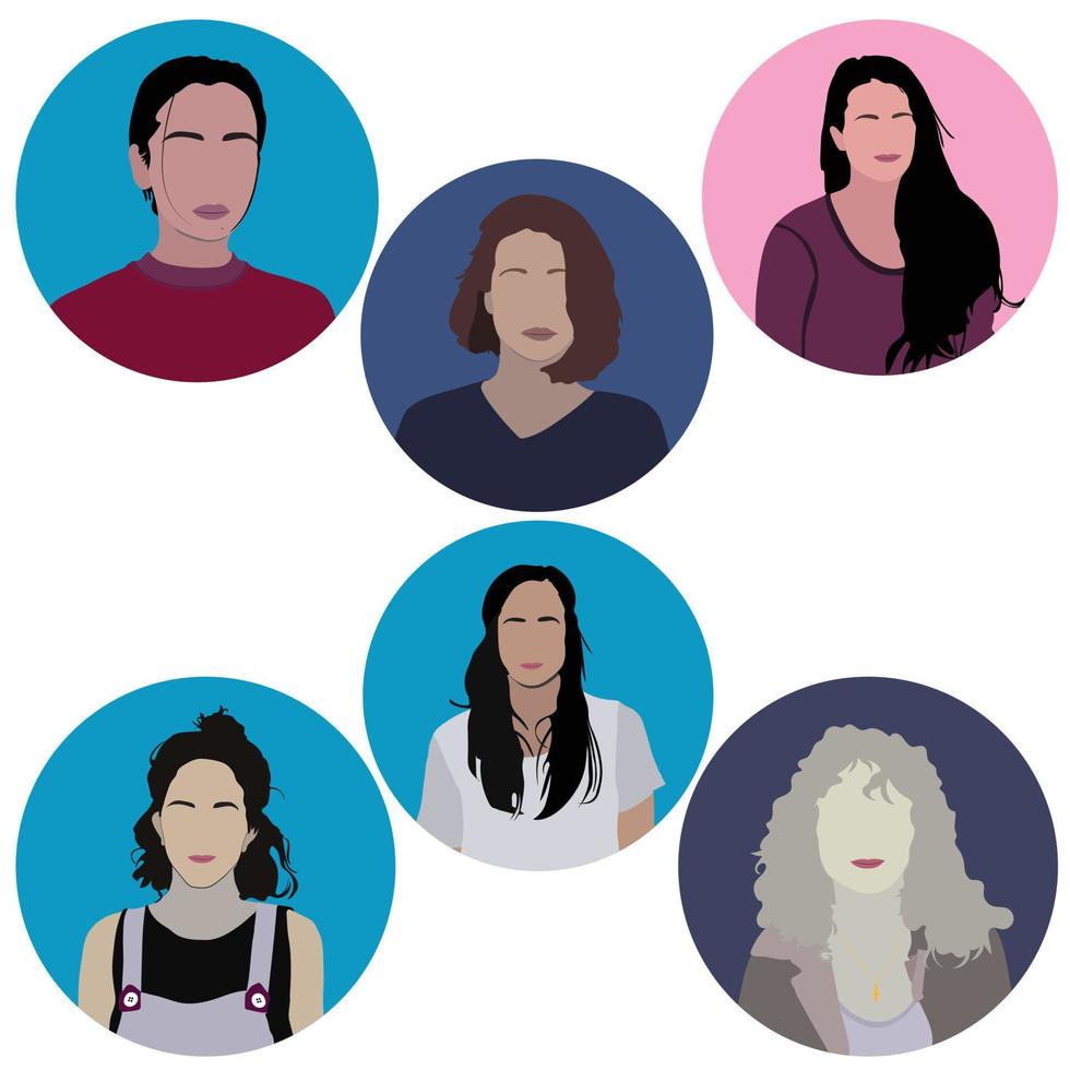 mooi meisjes avatar vector kunst