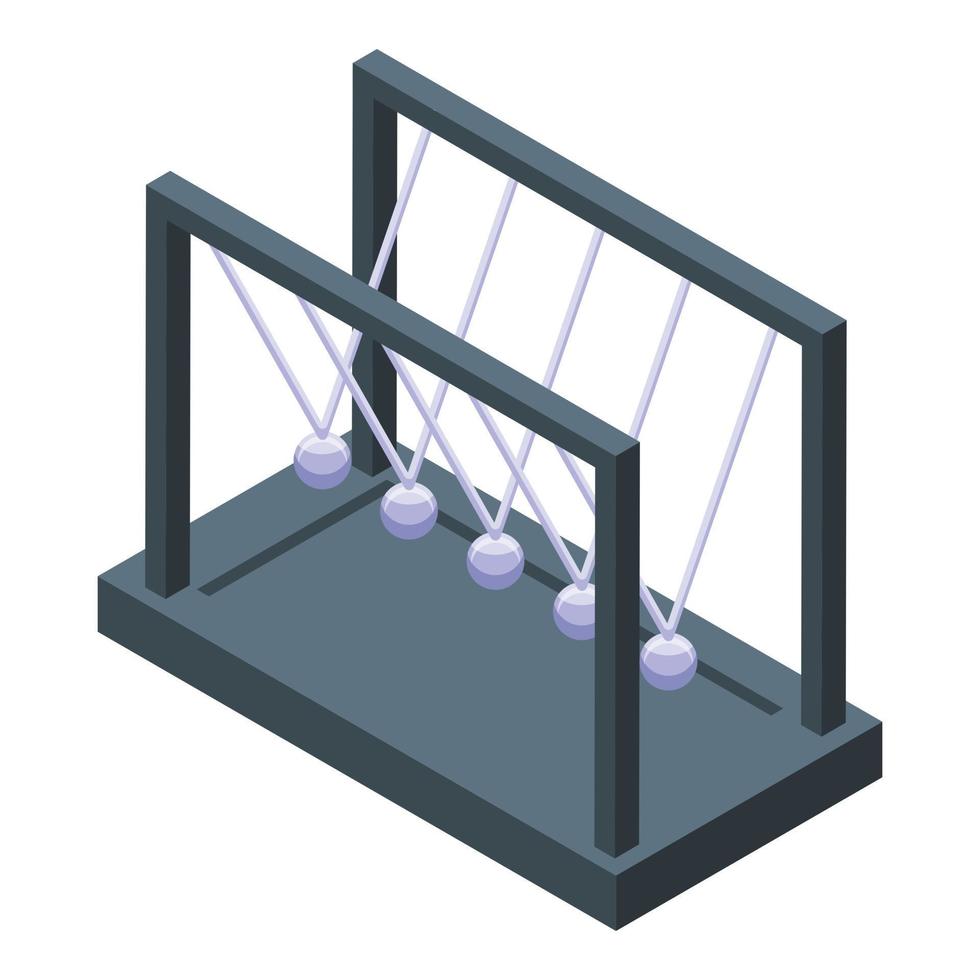 Newton bal staan icoon isometrische vector. wieg slinger vector