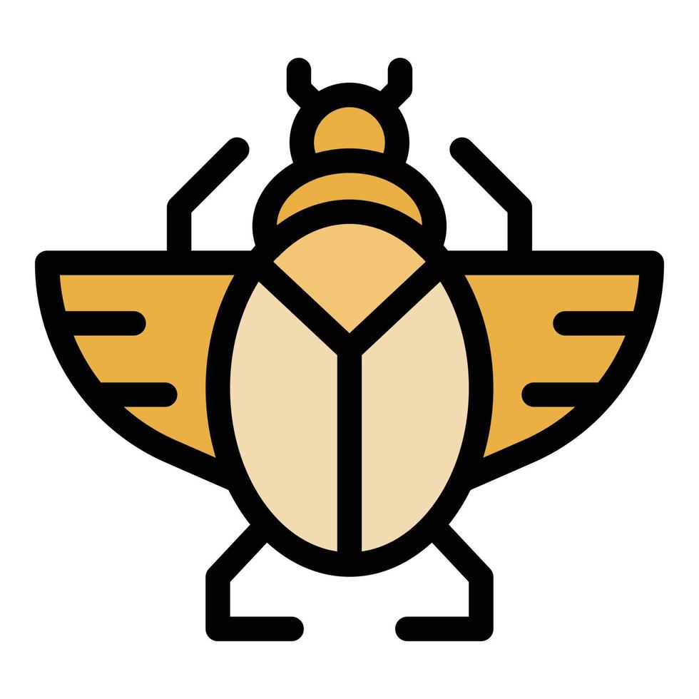 scarabee icoon kleur schets vector