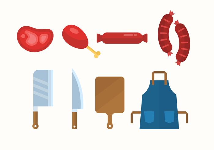 Gratis Butcher Shop Pictogrammen vector