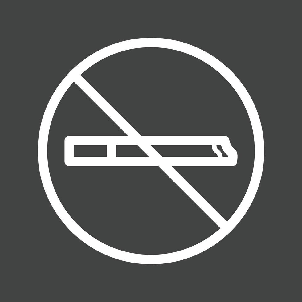 Nee roken teken lijn omgekeerd icoon vector