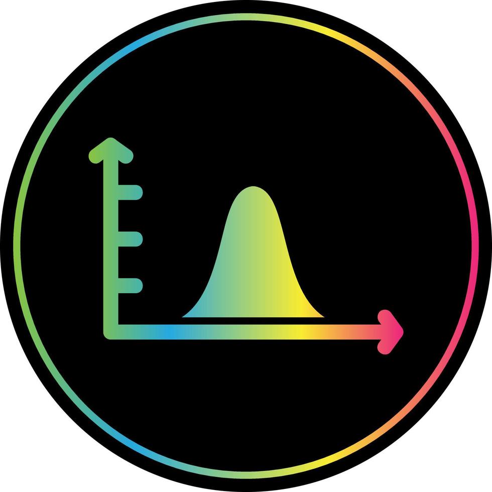 klok kromme Aan diagram vector icoon ontwerp